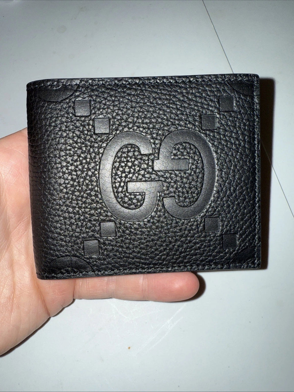 Gucci Bi-Fold Wallet | Men’s Jumbo GG Black Italian Leather