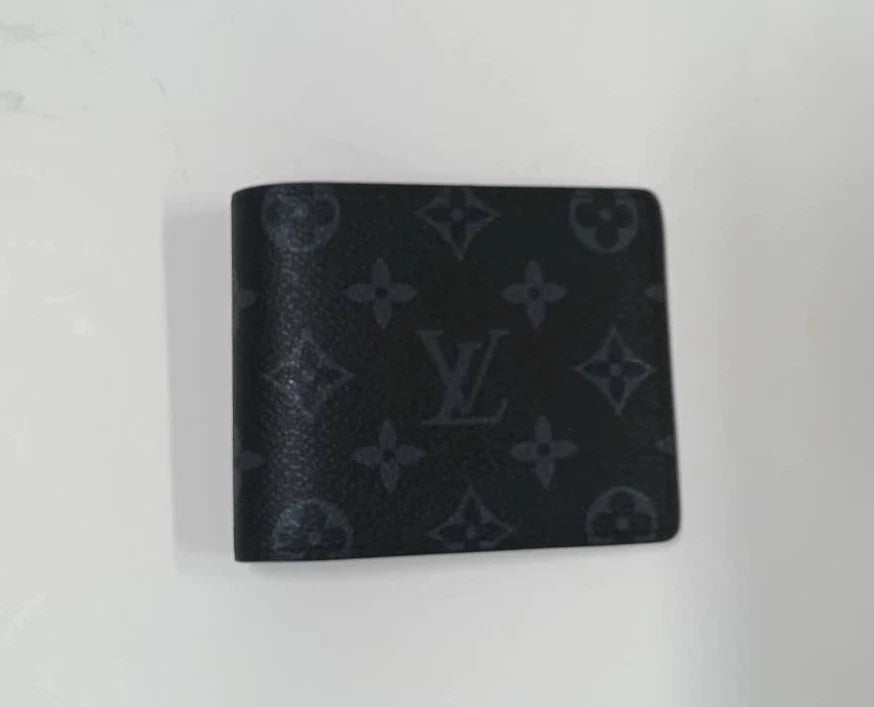 Louis Vuitton Men’s Monogram Macassar Canvas Wallet – Black & Brown | Authentic Designer