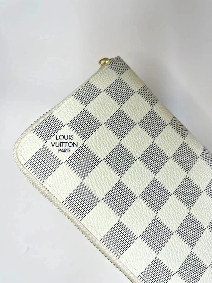 Louis Vuitton Zippy Zip-Around Long Wallet – Damier Azur Canvas White / Azur.