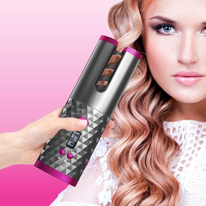 Wireless Automatic Curling Iron with Rechargeable Battery